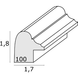 Cadre ovale Deknudt S100F1 blanc 10x15cm cadre plastique