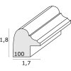 Cadre ovale Deknudt S100F1 blanc 10x15cm cadre plastique