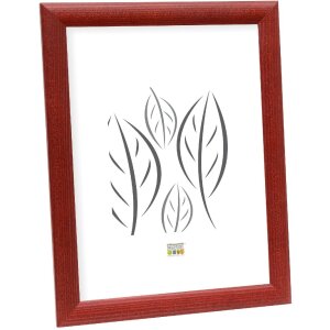 Cadre photo en bois Deknudt S40CL4 rouge 20x25 cm