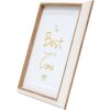 Deknudt S46WG1 cadre photo blanc bord naturel passe-partout 15x20cm