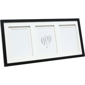 Deknudt S65KK2 cadre photo noir double passe-partout 3x...