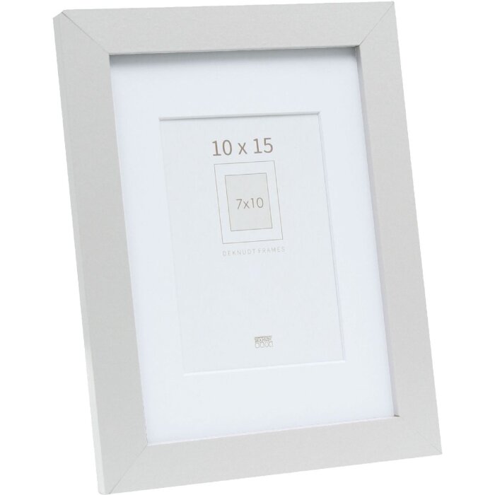 Deknudt S66KD1 cadre photo argent passe-partout blanc 10x15 cm