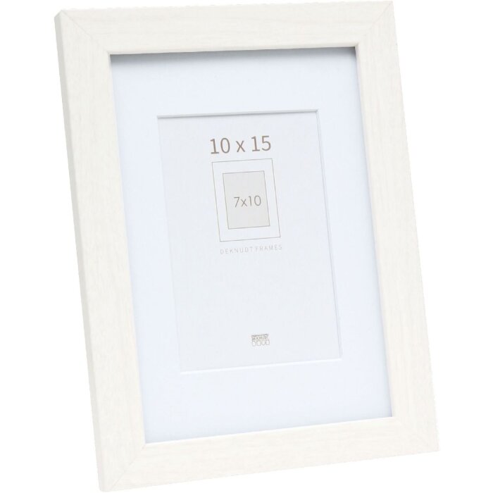 Deknudt S66KF1 cadre photo blanc avec passe-partout 10x15 cm