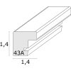 Cadre en bois Deknudt S43AK4 Rouge Étroit Profilé bloc 10x15 cm à 30x40cm