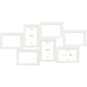 Cadre photo mural Deknudt S68UC1 blanc 10x15 cm pour 7...