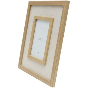 Deknudt S68UE3 cadre photo bois naturel/beige lin 10x15 cm