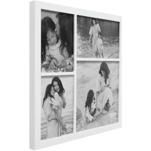 Deknudt S68WB1 Cadre de galerie blanc pour 4 photos 13x17...