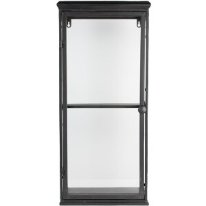 Armoire vitrine Fer Verre Noir 31x21x70 cm...