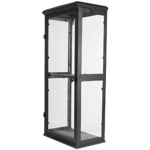 Armoire vitrine Fer Verre Noir 31x21x70 cm...