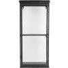 Armoire vitrine Fer Verre Noir 31x21x70 cm Étagère murale