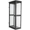 Armoire vitrine Fer Verre Noir 31x21x70 cm Étagère murale