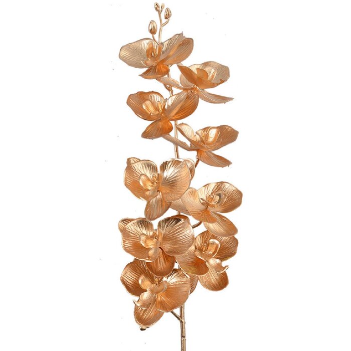 Clayre & Eef 5DF0038 Orchidée décorative couleur or Fleur artificielle 14x6x90 cm