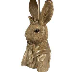 Clayre & Eef 5LMC0034 Lampe de table lapin or noir...