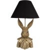 Clayre & Eef 5LMC0034 Lampe de table lapin or noir 37x61 cm E27/max 60W