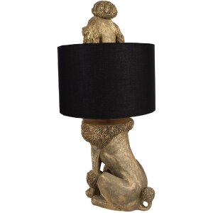 Clayre & Eef 5LMC0036 Lampe de table caniche or noir...