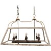 Clayre & Eef 5LMP237 Lampe à suspendre Blanc antique 87x35x60 cm E14/max 6x25W