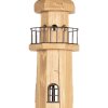 Clayre & Eef 5LMP278 Lampadaire phare bois naturel 23x23x140 cm E27/max 60W