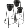 Clayre & Eef 5Y1109 Support pour plantes debout (set 3) 38x38x79/36x34x61/28x27x49 cm