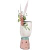 Clayre & Eef 5Y1214 Pot de fleurs lapin rose turquoise 29x19x62 cm