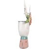 Clayre & Eef 5Y1214 Pot de fleurs lapin rose turquoise 29x19x62 cm