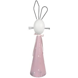 Clayre & Eef 5Y1220 Lapin décoratif rose blanc 18x14x60 cm