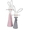 Clayre & Eef 5Y1220 Lapin décoratif rose blanc 18x14x60 cm