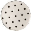 Clayre & Eef 65291 Bouton de porte motif étoiles blanc noir Ø 4x3/6 cm