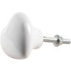 Clayre & Eef 65293 Bouton de porte Cœur Blanc Céramique Ø 4x3/6 cm