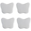 Clayre & Eef 65300 Bouton de porte Porcelaine Blanc 4x3/6 cm Set 4 pièces