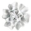 Clayre & Eef 65305 Bouton de porte forme fleur Céramique Blanc Ø 6x3/6 cm