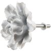 Clayre & Eef 65305 Bouton de porte forme fleur Céramique Blanc Ø 6x3/6 cm