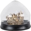 Clayre & Eef 65467 Cloche en verre avec couronne Décoration Ø 13x12 cm