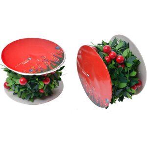 Clayre & Eef 65487 Guirlande de Noël Décoration 270 cm Set 12 Vert Rouge