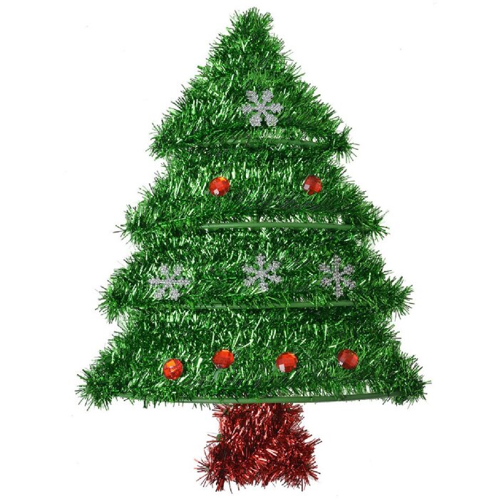 Clayre & Eef 65529 Décoration murale Arbre de Noël Vert 25x3x35 cm