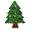 Clayre & Eef 65529 Décoration murale Arbre de Noël Vert 25x3x35 cm