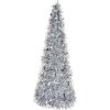 Clayre & Eef 65541L Décoration de sapin de Noël argenté Ø 18x46 cm