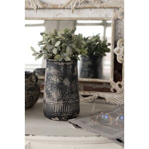 Clayre & Eef 6CE1709 Décoration Vase Gris Ø 14x22 cm