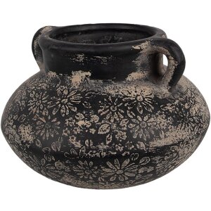 Clayre & Eef 6CE1710 Décoration Pot de fleurs gris Ø 21x13 cm