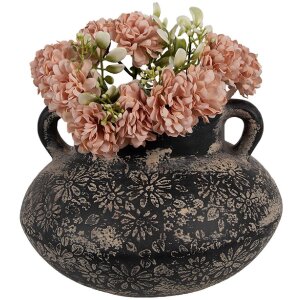 Clayre & Eef 6CE1710 Décoration Pot de fleurs gris Ø 21x13 cm