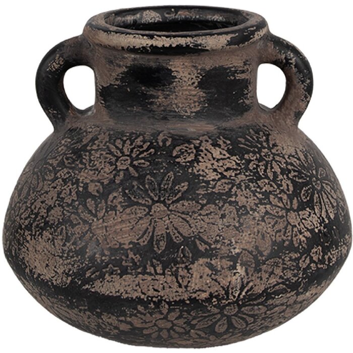 Clayre & Eef 6CE1711 Décoration Pot de fleurs gris Ø 15x13 cm