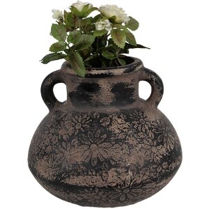 Clayre & Eef 6CE1711 Décoration Pot de fleurs gris Ø 15x13 cm