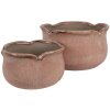 Clayre & Eef 6CE1716P Décoration Pot de fleurs rose Ø 20x11 cm