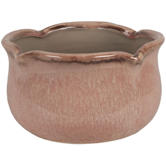 Clayre & Eef 6CE1717P Décoration Pot de fleurs rose Ø 15x9 cm