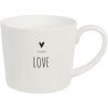 Clayre & Eef 6CEMU0147 Gobelet LOVE blanc 275 ml