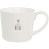 Clayre & Eef 6CEMU0148 Gobelet blanc 12x8x7 cm 275 ml Motif Love