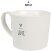 Clayre & Eef 6CEMU0148 Gobelet blanc 12x8x7 cm 275 ml Motif Love