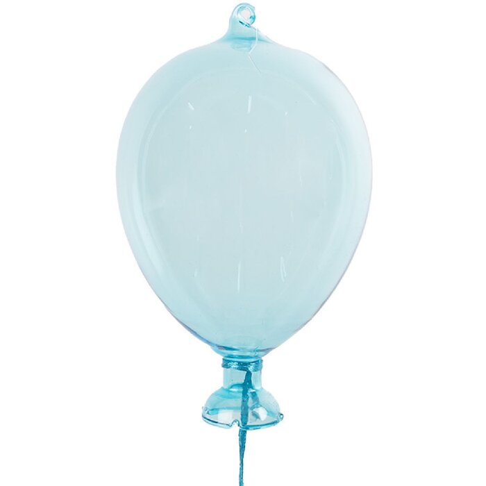 Clayre & Eef 6GL4440 Décoration Ballon suspendu Ø 10x17 cm Bleu clair