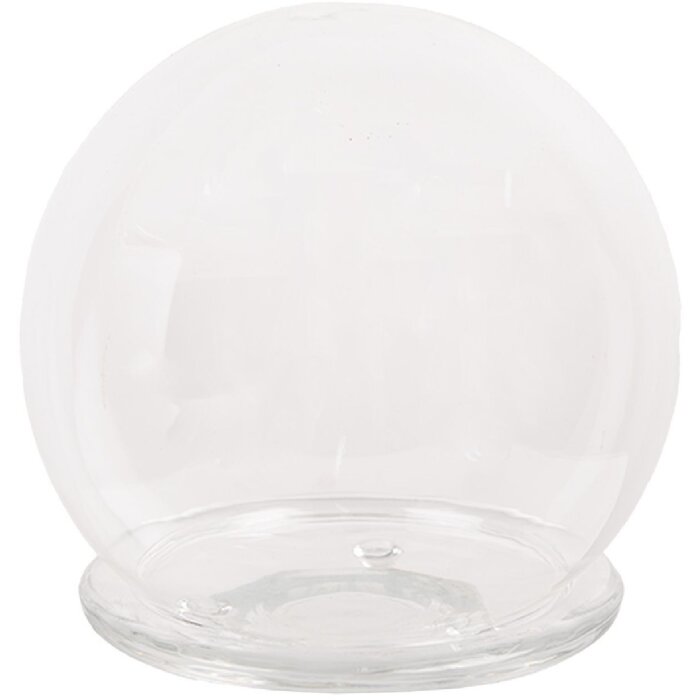 Clayre & Eef 6GL4445 Cloche en verre Ø 12x12 cm Transparent