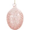 Clayre & Eef 6GL4450 Décoration Oeuf suspendu Ø 6x9 cm Verre rose