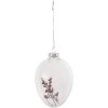 Clayre & Eef 6GL4461 Pendentif de Pâques Oeuf 7x10 cm Transparent Verre